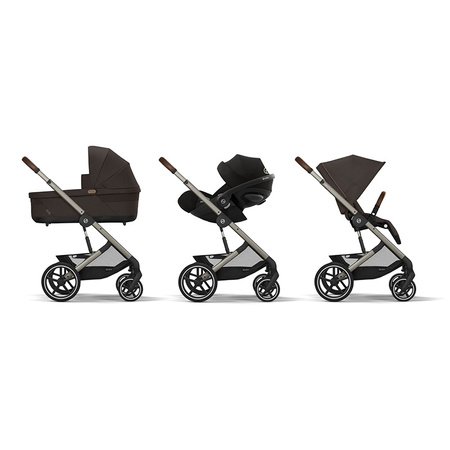 Cybex Balios S Lux 2.0 Chocolate Brown zestaw 3w1 z fotelikiem Cloud G Plus