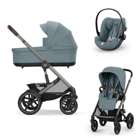 Cybex Talos S Lux Stormy Blue wózek 3w1 głęboko-spacerowy z fotelikam Cloud G Plus