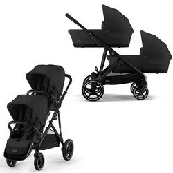 Cybex Gazelle S Moon Black zestaw bliźniaczy 2w1