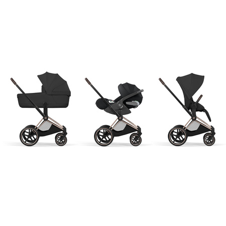 Cybex Priam 5.0 Rosegold Sepia Black wózek 2w1 głęboko-spacerowy