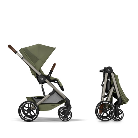 Cybex Balios S Lux 2026 ze składaną gondolą Moss Green wózek 2w1 głęboko-spacerowy