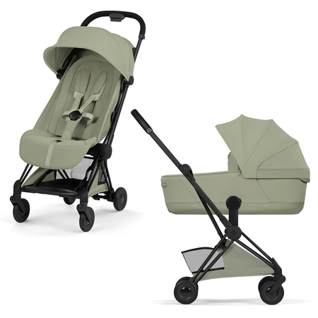Cybex Coya 2 Style Matt Black Sage Green wózek 2w1 głęboko-spacerowy