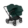 Bugaboo Donkey6 Duo Black/Fern Green wózek 2w1 dla dwójki dzieci w różnym wieku