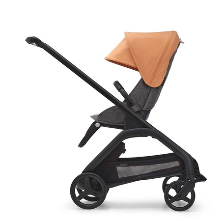 Bugaboo Dragonfly wózek spacerowy rama Black/Grey Melange-Island Coral