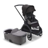 Bugaboo Dragonfly wózek 2w1 głęboko-spacerowy rama Black/Grey Melange-Midnight Black