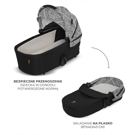 Kinderkraft Nea 2 Bizuu Lunar Black wózek 2w1 głęboko-spacerowy