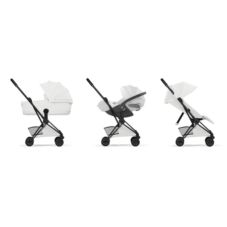 Cybex Coya 2 Style Matt Black Off White zestaw 3w1 z fotelikiem Cloud T i-Size