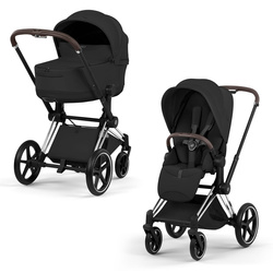 Cybex Priam 5.0 Chrome Brown Sepia Black wózek 2w1 głęboko-spacerowy