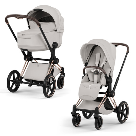Cybex Priam 5.0 Rosegold City Grey zestaw 3w1 z fotelikiem Cloud T i-Size