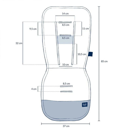 La Millou Multi Bandana Denim Wkładka do wózka spacerowego