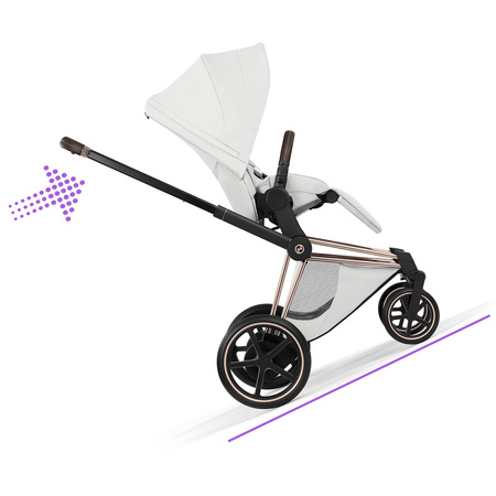 Cybex e-Priam 5.0 Rosegold Off White zestaw 3w1 z fotelikiem Cloud T i-Size