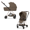 Cybex Mios 4.0 Style Rosegold Coconut Brown zestaw 3w1 z fotelikiem Cloud T i-Size