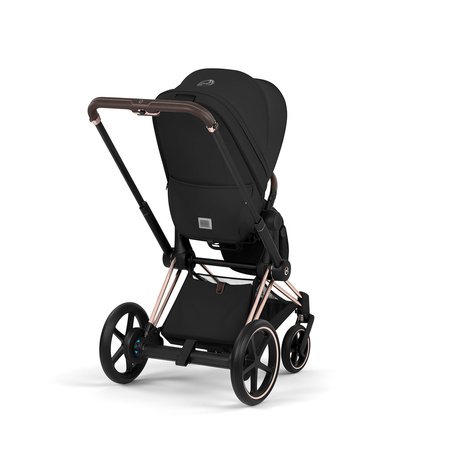 Cybex e-Priam 5.0 Comfort Rosegold Sepia Black wózek 2w1 głęboko-spacerowy