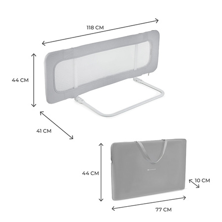 Kinderkraft Barierka do łóżka Guard&Dream Light Grey
