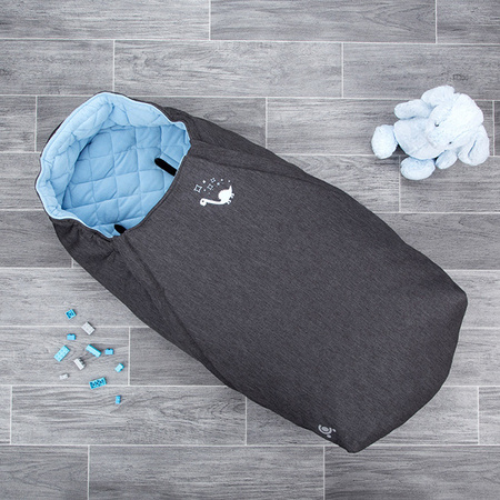 CuddleCo Śpiworek wodoodporny Comfi-Extreme Szary Melange/Niebieski