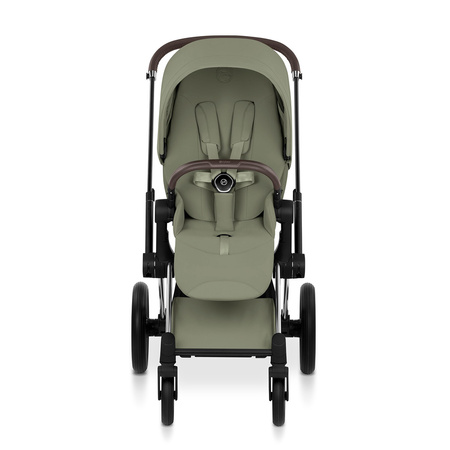 Cybex Priam 5.0 Chrome Brown Sage Green zestaw 3w1 z fotelikiem Cloud T i-Size
