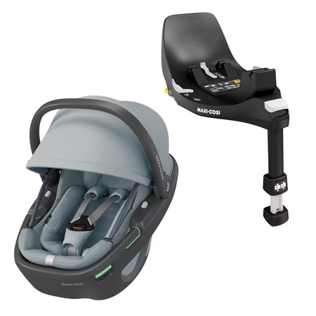 Maxi Cosi Coral 360 Essential Grey Fotelik z bazą FamilyFIx 360 zestaw 40-75 cm