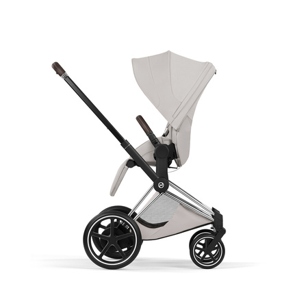 Cybex e-Priam 5.0 Chrome Brown City Grey wózek 2w1 głęboko-spacerowy