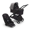 Bugaboo Dragonfly wózek 2w1 głęboko-spacerowy rama Black/Midnight Black-Grey Melange