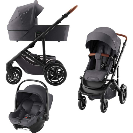 Britax Romer Smile 5Z  Midnight Grey zestaw 3w1 z fotelikiem Baby Safe Core  Midnight Grey