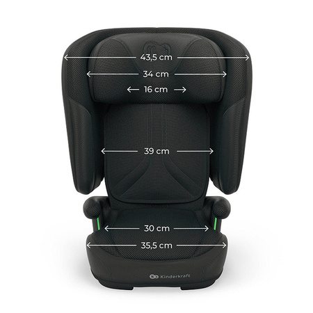 Kinderkraft Unity 2 Czarny fotelik samochodowy 100-150 cm