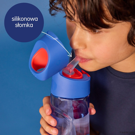 B.Box Bidon tritanowy ze słomką 600 ml Superman