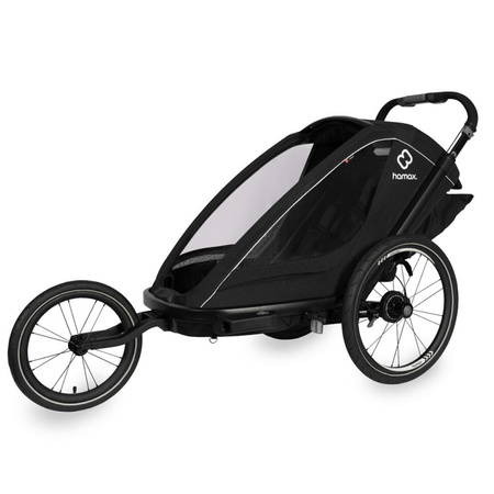 Hamax Breeze One Black przyczepka rowerowa z zestawem do biegania