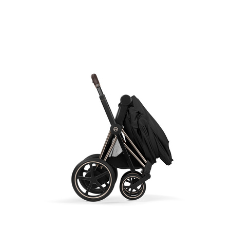 Cybex e-Priam 5.0 Champagne Gold Sepia Black wózek 2w1 głęboko-spacerowy