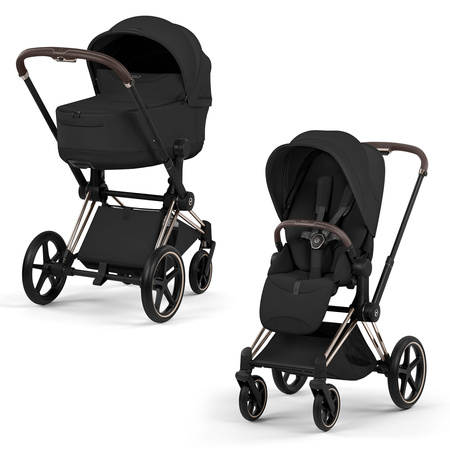 Cybex Priam 5.0 Champagne Gold Sepia Black wózek 2w1 głęboko-spacerowy