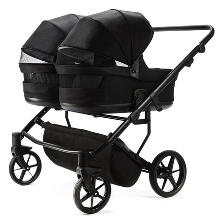 Adamex Leo Standard Black wózek bliźniczy 2w1