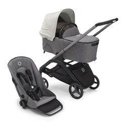 Bugaboo Dragonfly wózek 2w1 głęboko-spacerowy rama Graphite/Grey Melange-Misty White