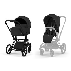 Cybex Priam 5.0 Comfort Matt Black Sepia Black wózek 2w1 głęboko-spacerowy