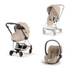 Cybex Mios 4.0 Style Chrome Brown Cozy Beige zestaw 3w1 z fotelikiem Cloud T i-Size