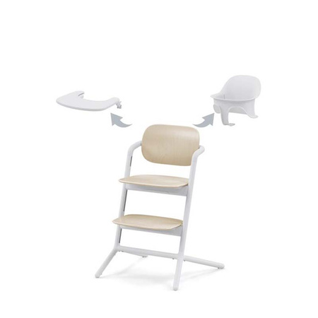 Cybex Lemo Sand White krzesełko do karmienia 3 w 1 