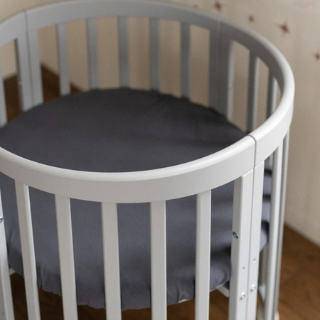 Waldin Prześcieradło z bawełny organicznej 73cm Grafitowe