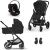 Cybex Balios S Lux 2.0 Moon Black zestaw 3w1 z fotelikiem Cloud G Plus