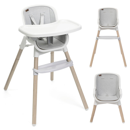 Chicco Zest Plus Wooden Grey Krzesełko do karmienia