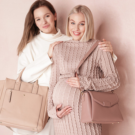 Joissy Torebka Crossbody i Organizer do wózka 2w1 dla Mamy MIDI Mauve Rose