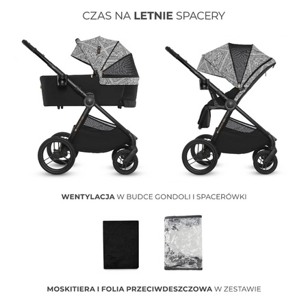 Kinderkraft Nea 2 Bizuu Lunar Black wózek 2w1 głęboko-spacerowy