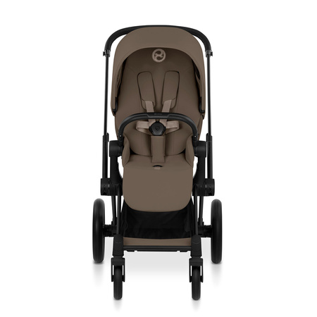 Cybex Priam 5.0 Comfort Matt Black Coconut Brown zestaw 3w1 z fotelikiem Cloud T i-Size
