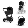Cybex Priam 5.0 Comfort Matt Black Sepia Black zestaw 3w1 z fotelikiem Cloud T i-Size