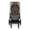 Cybex e-Priam 5.0 Comfort Matt Black Coconut Brown wózek 2w1 głęboko-spacerowy