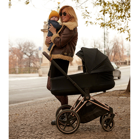 Cybex Priam 4.0 Matt Black Midnight Blue Plus wózek głęboki