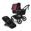 Bugaboo Fox 5 Renew Black/Black Haritage/Dark Cherry wózek 2w1 głęboko-spacerowy