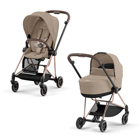 Cybex Mios Rosegold Cozy Beige wózek głęboko-spacerowy 2w1 