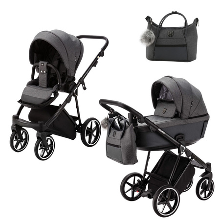Adamex Belissa Graphite wózek 2w1 głęboko-spacerowy