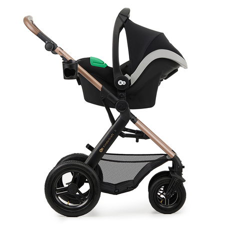 Kinderkraft Moov 2 Air Sand Beige wózek 3w1 głęboko-spacerowy z fotelikiem Mink
