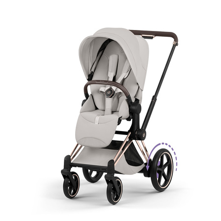 Cybex e-Priam 5.0 Rosegold City Grey wózek 2w1 głęboko-spacerowy
