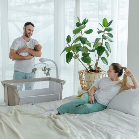 Carrello Łóżeczko dostawne Bloom Silk Beige