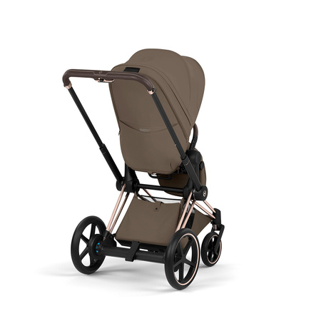 Cybex e-Priam 5.0 Rosegold Coconut Brown wózek 2w1 głęboko-spacerowy